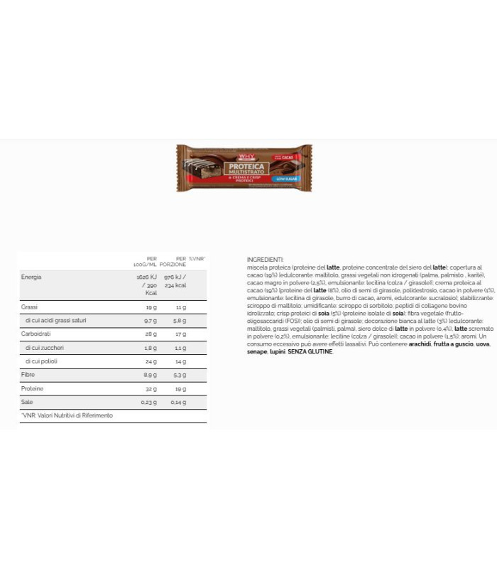 BARRETTA PROTEICA MULTISTRATO 60 g - WHY SPORT