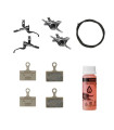 SHIMANO XTR Freno (Upgrade kit 2p) Sx / Ant., Dx / Post. Metallica senza aletta,  Senza adattatore
