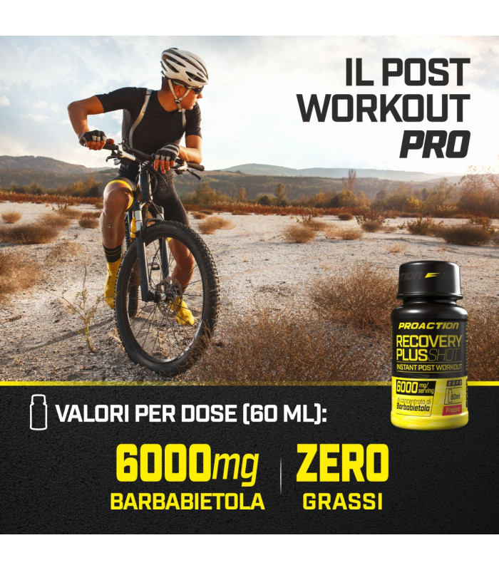 Recovery Plus Shot - Integratore alimentare post workout a base di succo di barbabietola -  Pro action