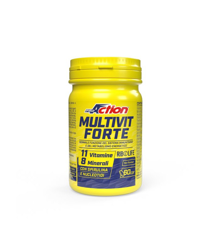 Life Multivit Forte (multivitaminico) - multivitaminico potenziato con nucleotidi e alga spirulina - pro action