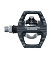 PEDALI SHIMANO (SPD) PD-EH500 - Un lato -  Grigio scuro - PLACCHETTE SM-SH56 - NEW 2026