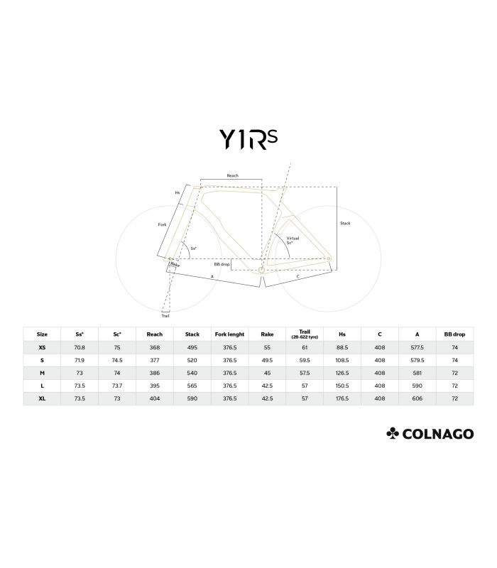 Colnago Y1Rs DISC SDM 5 KIT FRAME - KIT TELAIO Y1RS DISC SDM5
