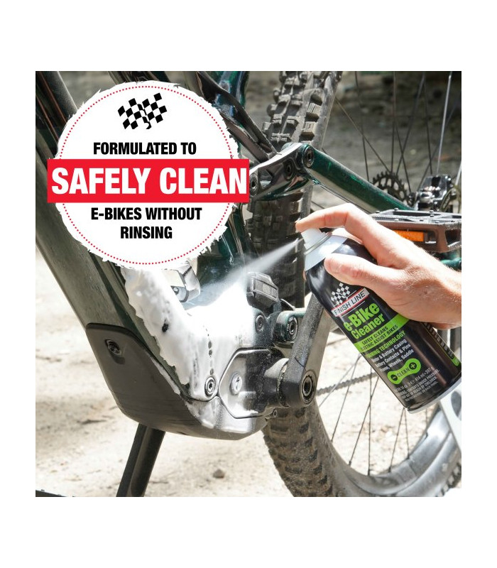 FINISH LINE Pulitore per eBike-Spray schiumogeno progettato per pulire in sicurezza le e-Bike senza risciacquo-414ML