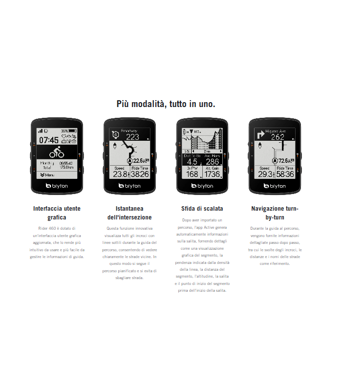 BRYTON  Rider 460 D (Sensor Bundle)- CICLOCOMPUTER - KM