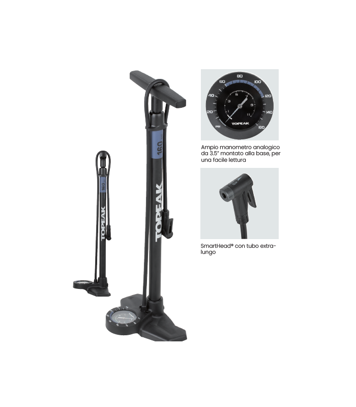 TOPEAK JOEBLOW ROADIE EX- POMPA D'ARIA DA PAVIMENTO