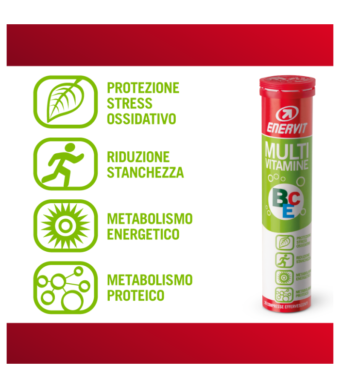 ENERVIT TABS MULTIVAMINICO BCE GUSTO AGRUMI- 20CPS EFFERVESCENTE