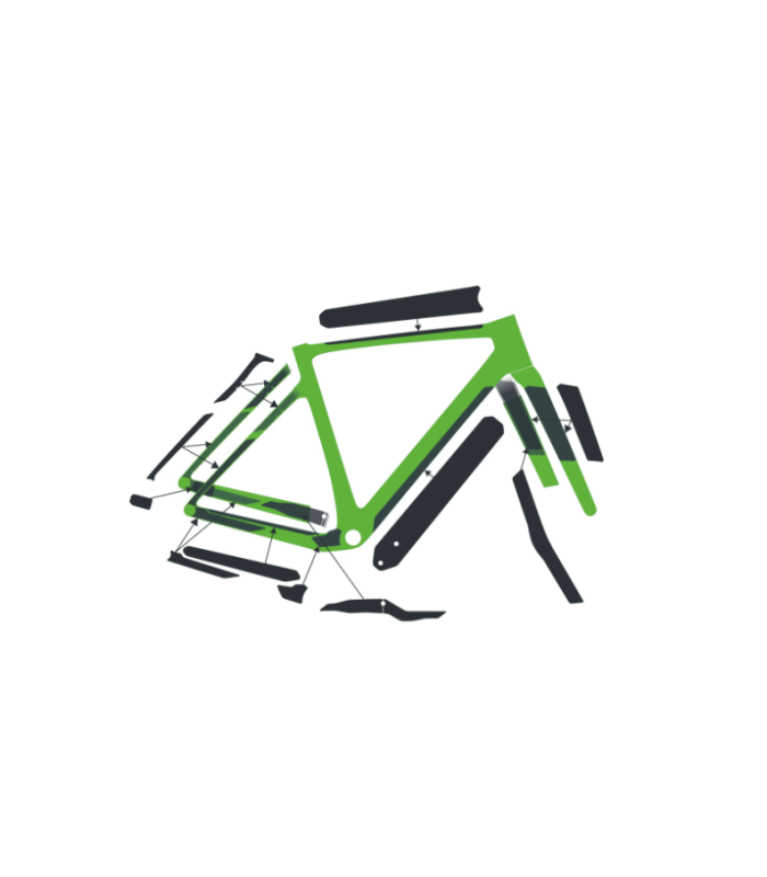 Kit protezione telaio per ADDICT Gravel - SYNCROS - Scegli il tuo finish Lucido - Opaco