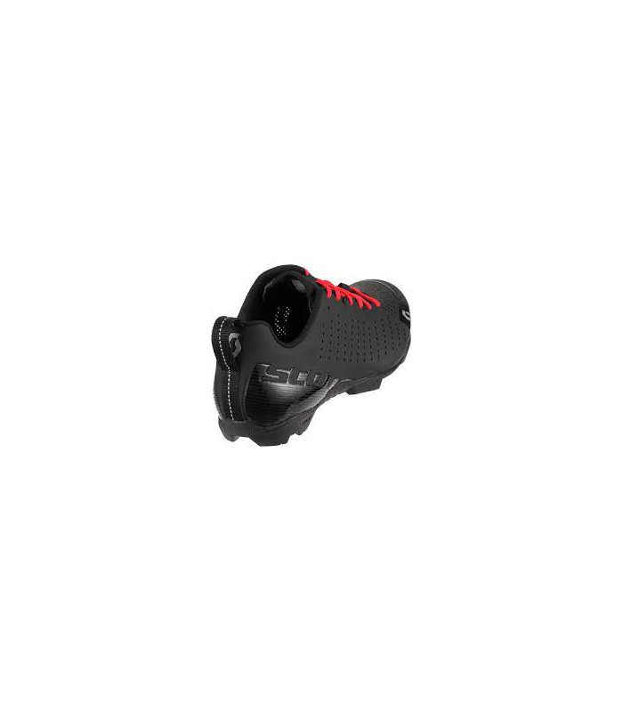 SCOTT SCARPE  MTB RC LACE - MATT BLACK/ GLOSS BLACK (cordine red)