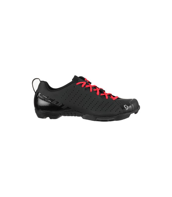 SCOTT SCARPE  MTB RC LACE - MATT BLACK/ GLOSS BLACK (cordine red)