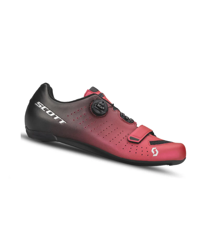 SCOTT SCARPE ROAD COMP BOA BLACK FADE/ METALLIC RED - ROSSO