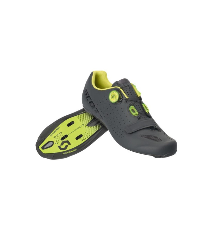 SCOTT SCARPE Road Vertec Boa  - MATT GREY / NEON YELLOW