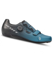 SCOTT SCARPE ROAD  TEAM BOA  - BLACK FADE MAT / METALLIC BLUE - BLU NERO