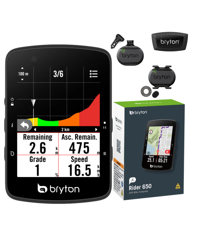 BRYTON RIDER GPS  650 T CON KIT DUAL SENSOR E HRM - NEW
