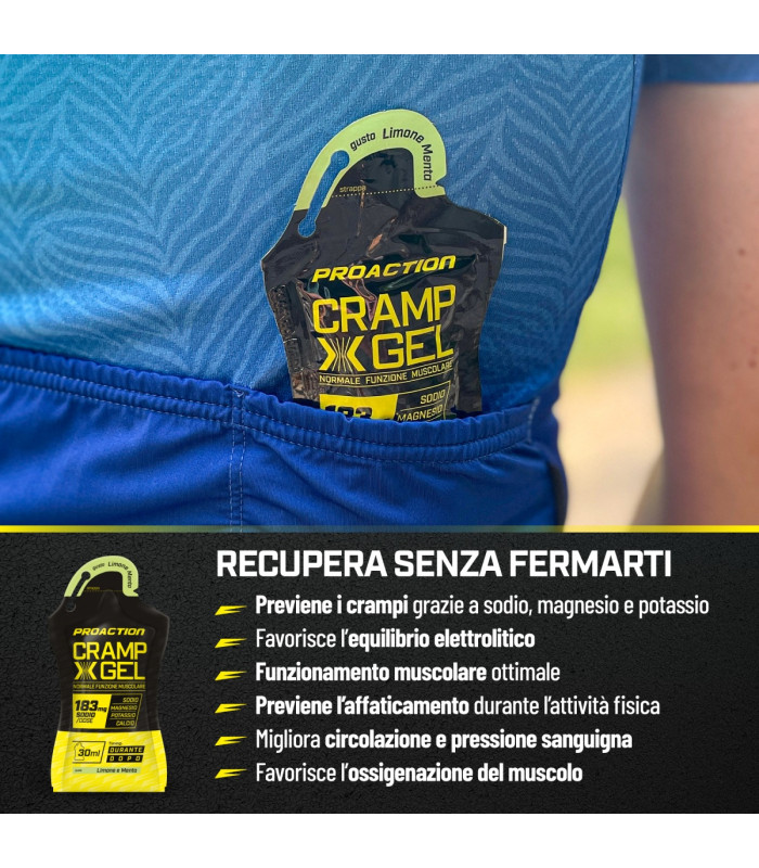 PRO ACTION Cramp X Gel - 3pz Gel -gusto Limone - menta.