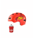 KIT BIMBO / BIMBA  Casco urbano  Fiamma più borraccia Rossa 350 ml  - Brn