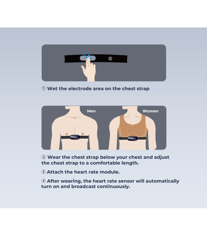 Cardiofrequenzimetro H613  MAGENE  - FASCIA CARDIO - Scegli la misura (Ricarica USB)